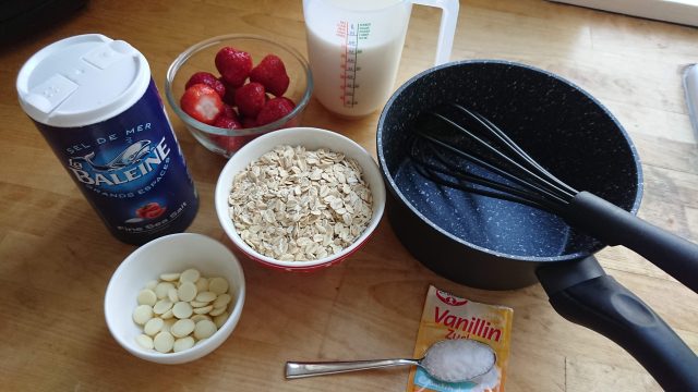 Havermout met aardbeien - ingrediënten