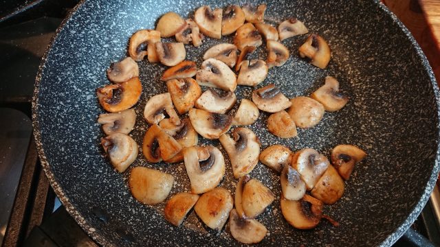 Risotto met champignons gebakken