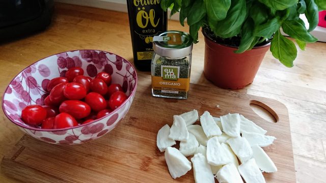 Tomaat met mozarella ingrediënten