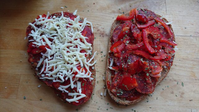 Tosti met chorizo voorbereiding